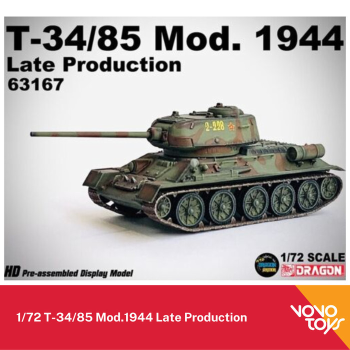 Miniatur Tank 1/72 1/72 T-34/85 Mod 1944 Late Production Dragon