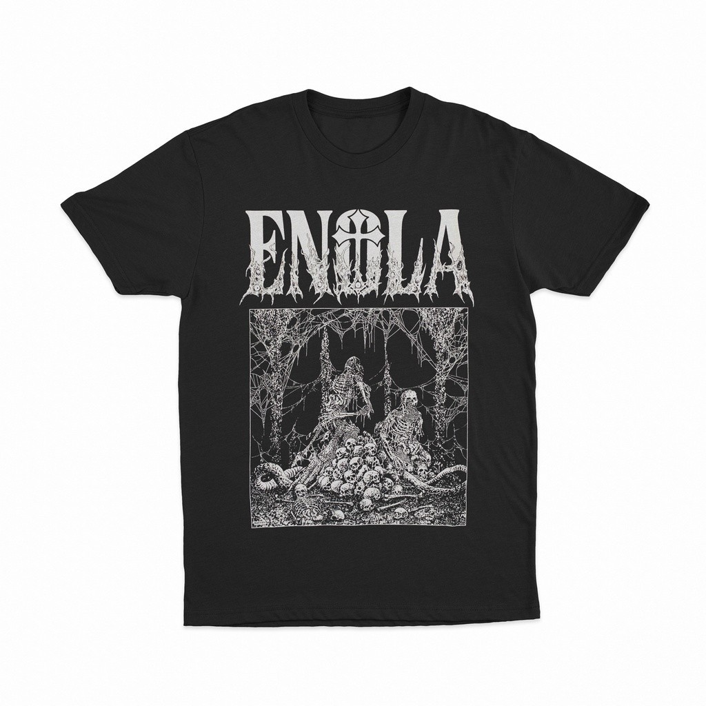 Tshirt Enola - Does Anyone Else Black bahan cotton combad 24.s