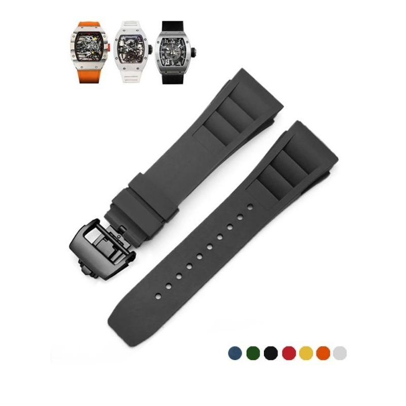Strap Rubber For Richard Mille Rm011 Rubber Silicone Richard Mille Baut Conection