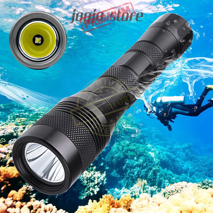 TaffLED Senter LED Diving Premium Flashlight Waterproof P70 G299 / L2 TR298 Senter Selam Scuba Divin