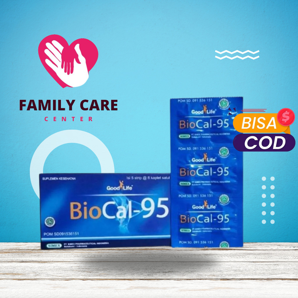 BioCal-95 1 Strip 6 Kaplet / BioCal95 BioCal 95 Bio Cal 95 Biokal-95 -familycare