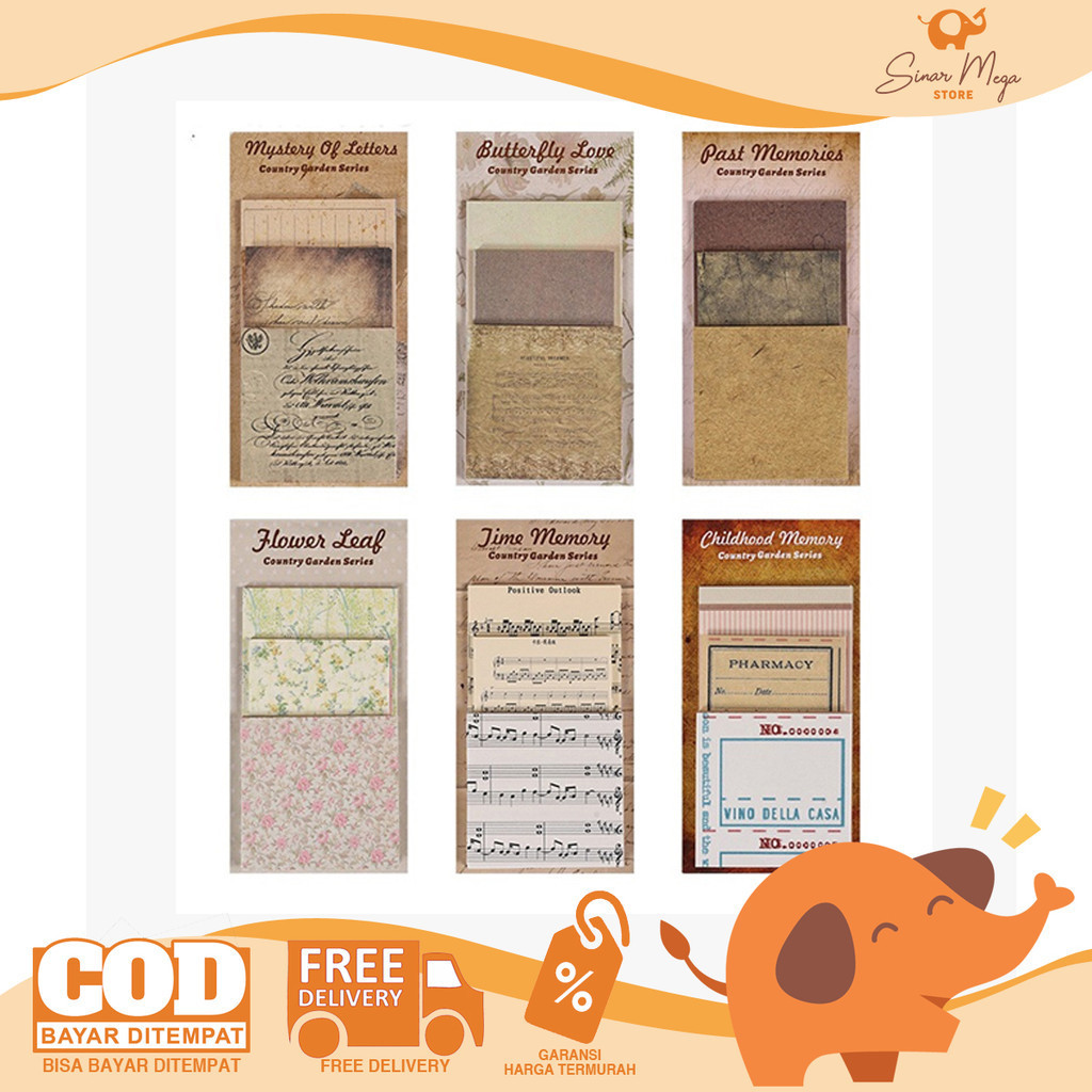 

Country Garden Deco Art Paper Book Kertas Hiasan Vintage DIY Dekorasi Buku Retro Scrapbooking Isi 60 Lembar