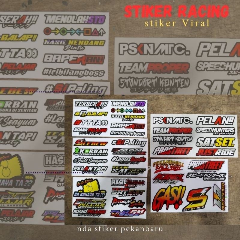 STIKER RACING MOTOR - STIKER PACK RACING - STIKER KEREN