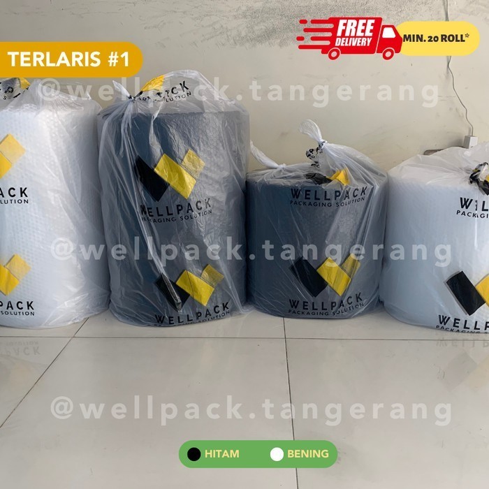 

Plastik Bubble Wrap Roll Potongan 40cm / 60cm x 50m Hitam & Bening - Bening, 40cm
