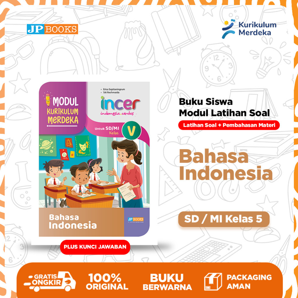 JP Books – Buku Siswa Modul Latihan Soal + Materi Pembahasan + Kunci Jawaban Incer Kurmer Bahasa Ind