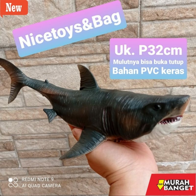 Mainan action figure yg lagi trending- Shark Megalodon Figure Mainan ikan hiu megalodon