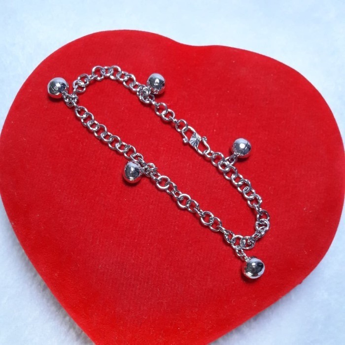 promo ✨ -Gelang kaki bayi krincingan perak silver 925. krincingan bunyi