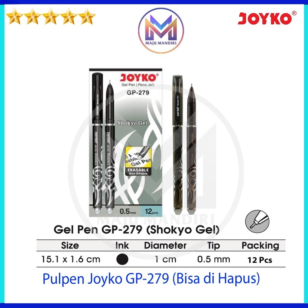 

Pulpen Joyko Shokyo GP-279 / Pen Bisa Di Hapus / Erasable Pen