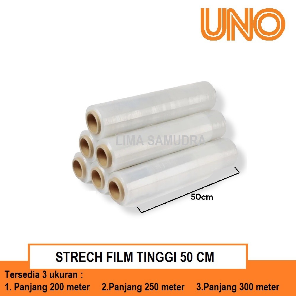 

Stretch Film OEM Plastik Wrapping tinggi 50 Cm Panjang 250 Meter Full 17 Micron