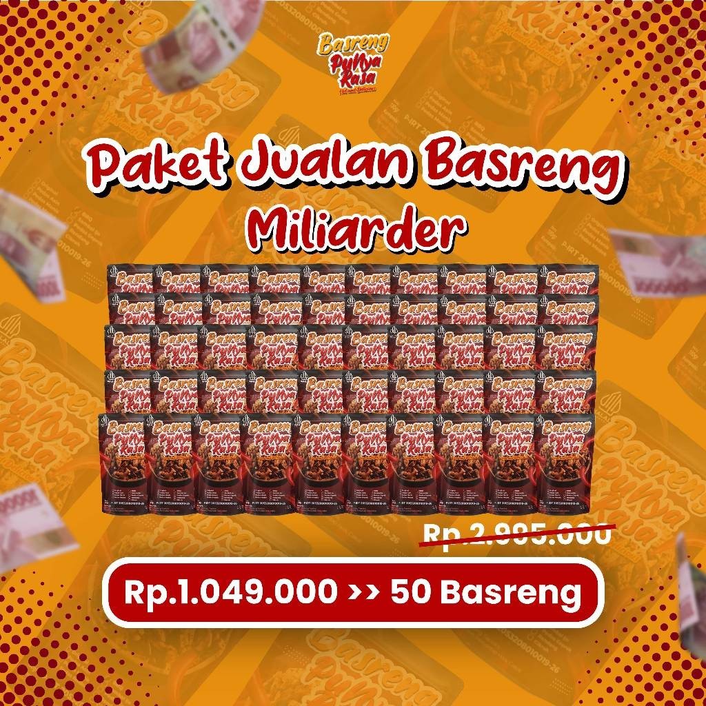 

Paket Jualan Basreng level Miliyader 50 pcs