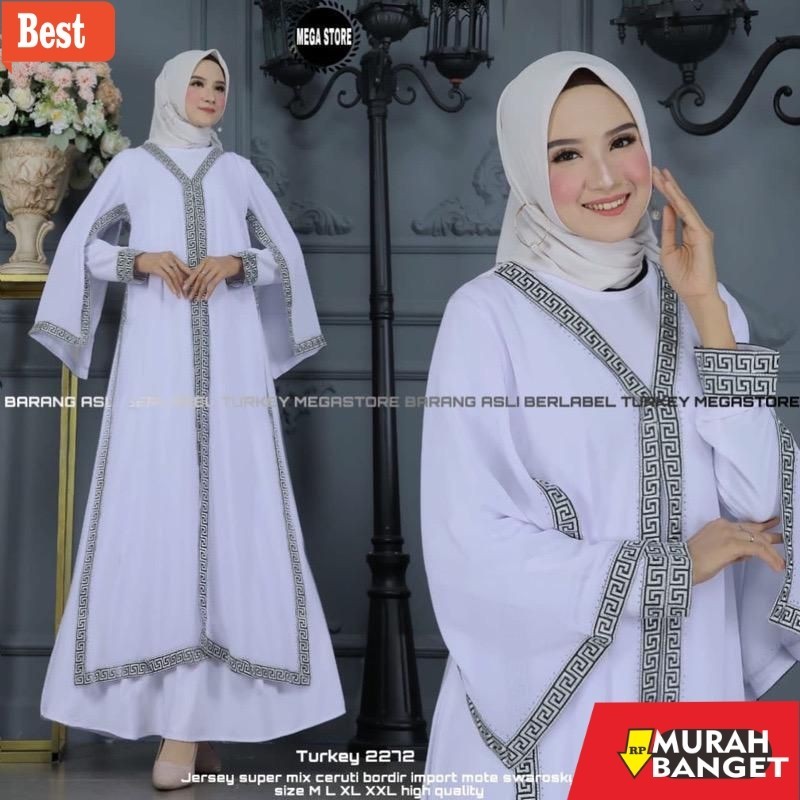 Abaya Turki Kekinian Gamis Turkey 2272 Hawa #253 Dress Busana Muslimah By Original Mega Store