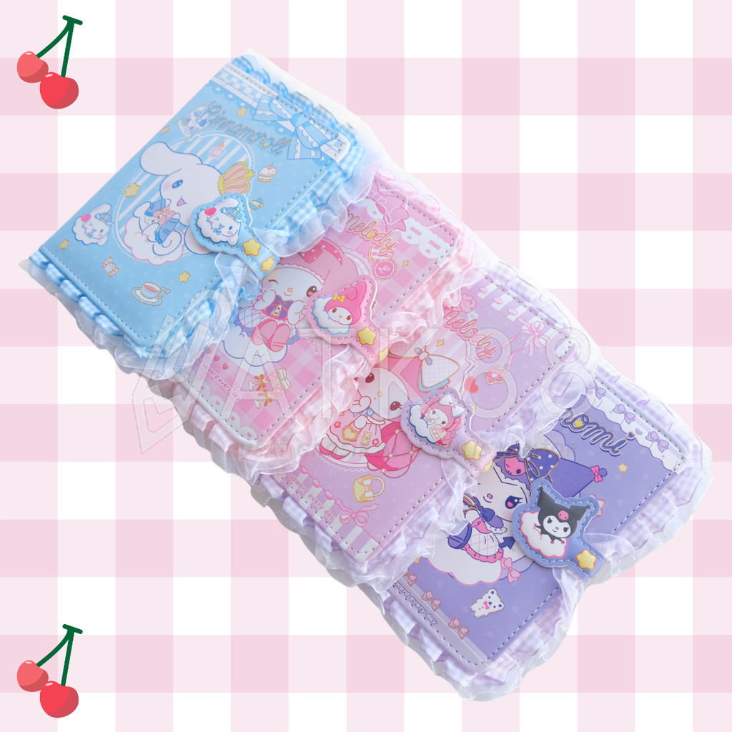 

Notebook Fancy Renda Sanrio Magnet Buku Catatan Lucu Diary Motif