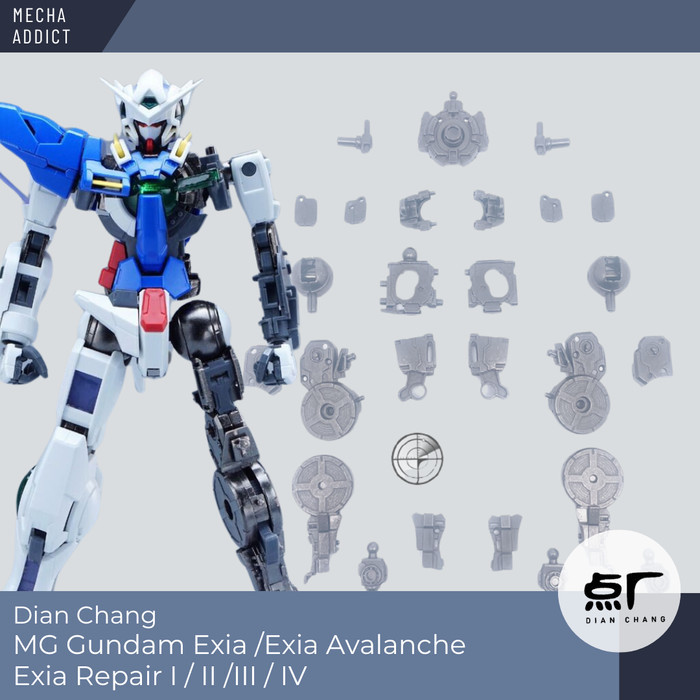 Metal Inner Frame for MG Gundam Exia / Exia Avalanche / Exia Repair by Dian Chang