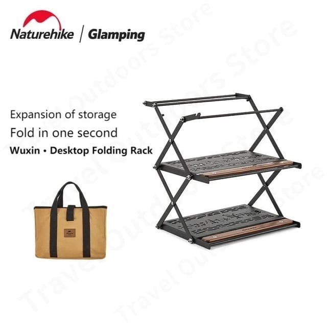 RAK LIPAT DESKTOP / MEJA LIPAT / KOPI / PORTABLE / MEJA RAK KOPI NATUREHIKE CNH22JU004