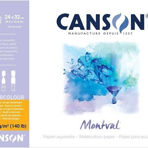 

CANSON MONTVAL WATERCOLOR DRAWING BOOK BUKU GAMBAR CAT AIR - 24x32 h1