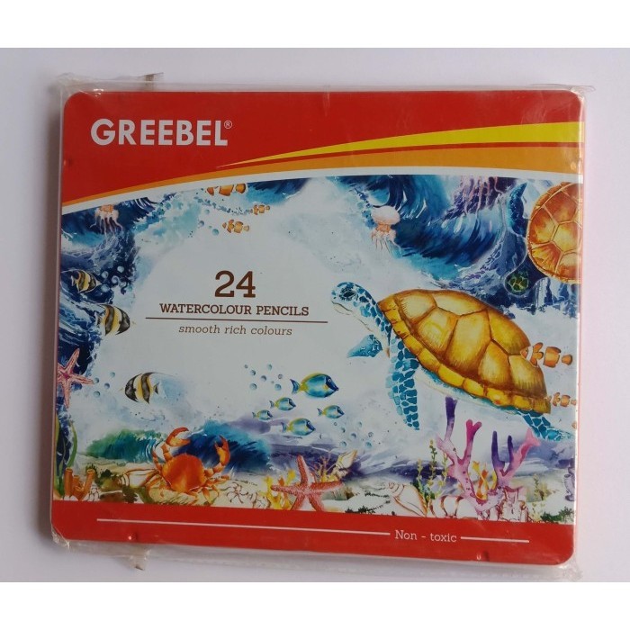 

✨LARIS✨ -Pensil Warna Grebel Tin 24 Water Colour Panjang