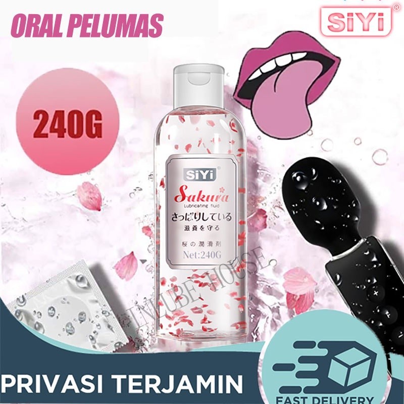 Edible SIYI pelumas Sakura Lubricant Vibrator Sex Wanita Pria 50g Alat Lube Long moisturizing and to