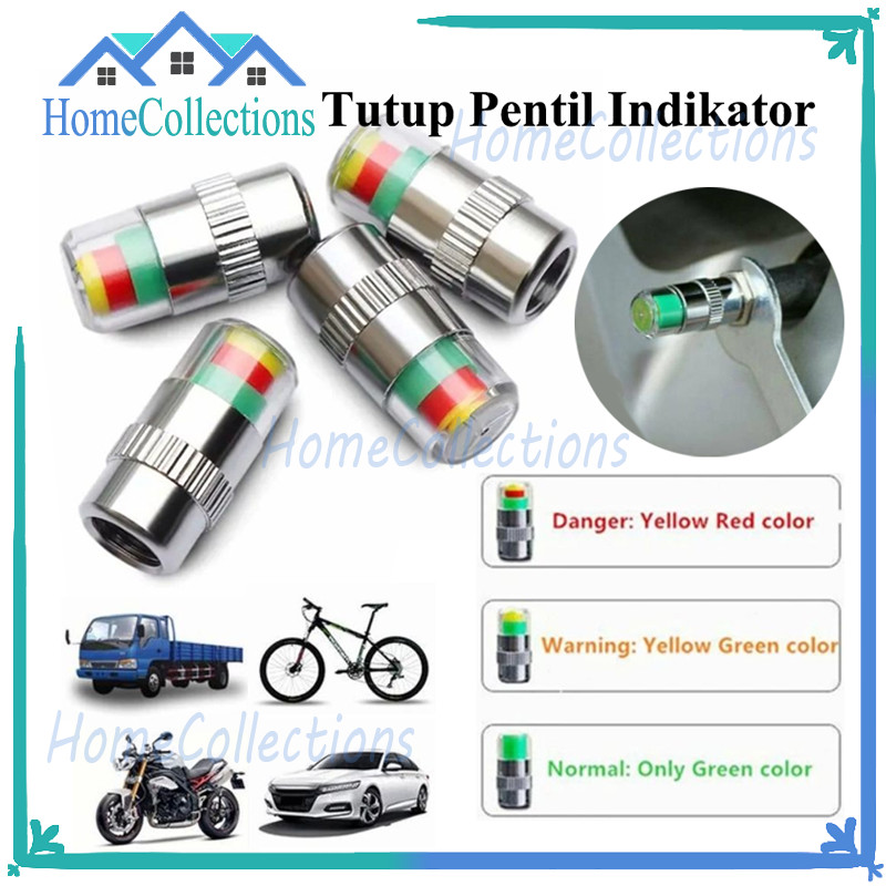 Tutup Pentil BAN Mobil Indikator/Tutup Pentil Cek Kempes Ban/Tutup Pentil Ban dengan Indikator