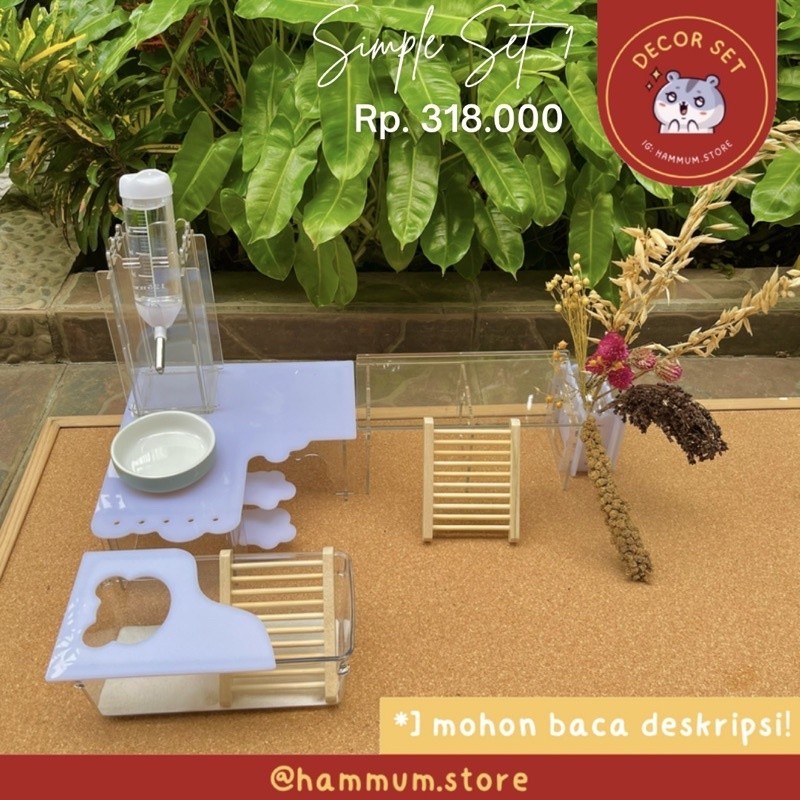 Set Kandang Hamster | Kandang Akrilik Hamster | Acrylic Hamster Cage | Rumah Hamster | Dekorasi Kand