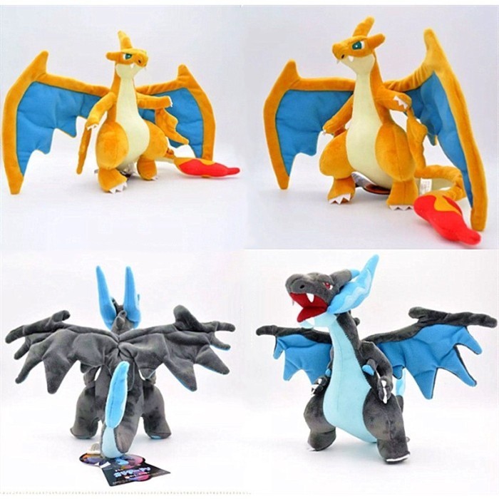 Edisi Mega - Boneka Pokemon Pikachu Mega Charizard / Boneka Charizard - BLACK
