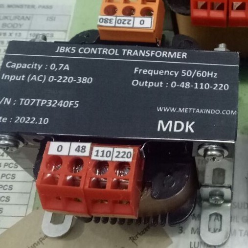 DC99 Trafo JBK5-160VA In 0-220-380V Out 0-48-110-220V Control Transformer