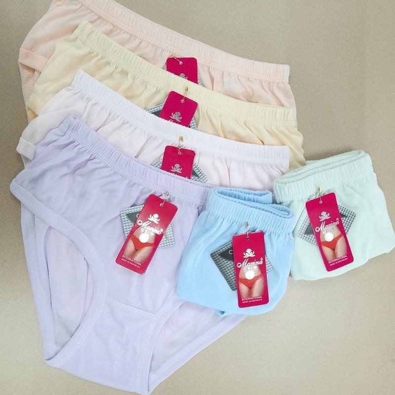 12 pcs Celana Dalam Polos Wanita Dewasa Remaja CD Katun Lusinan Ukuran M L XL XXXL