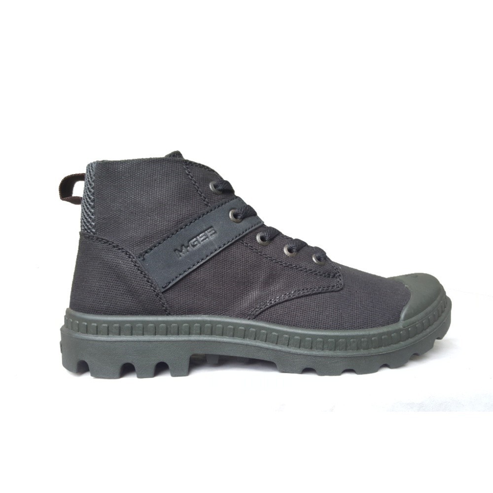 M.Gee Sepatu Pria Tali Boots Spatu Mgee Original MG-COMMANDO Black