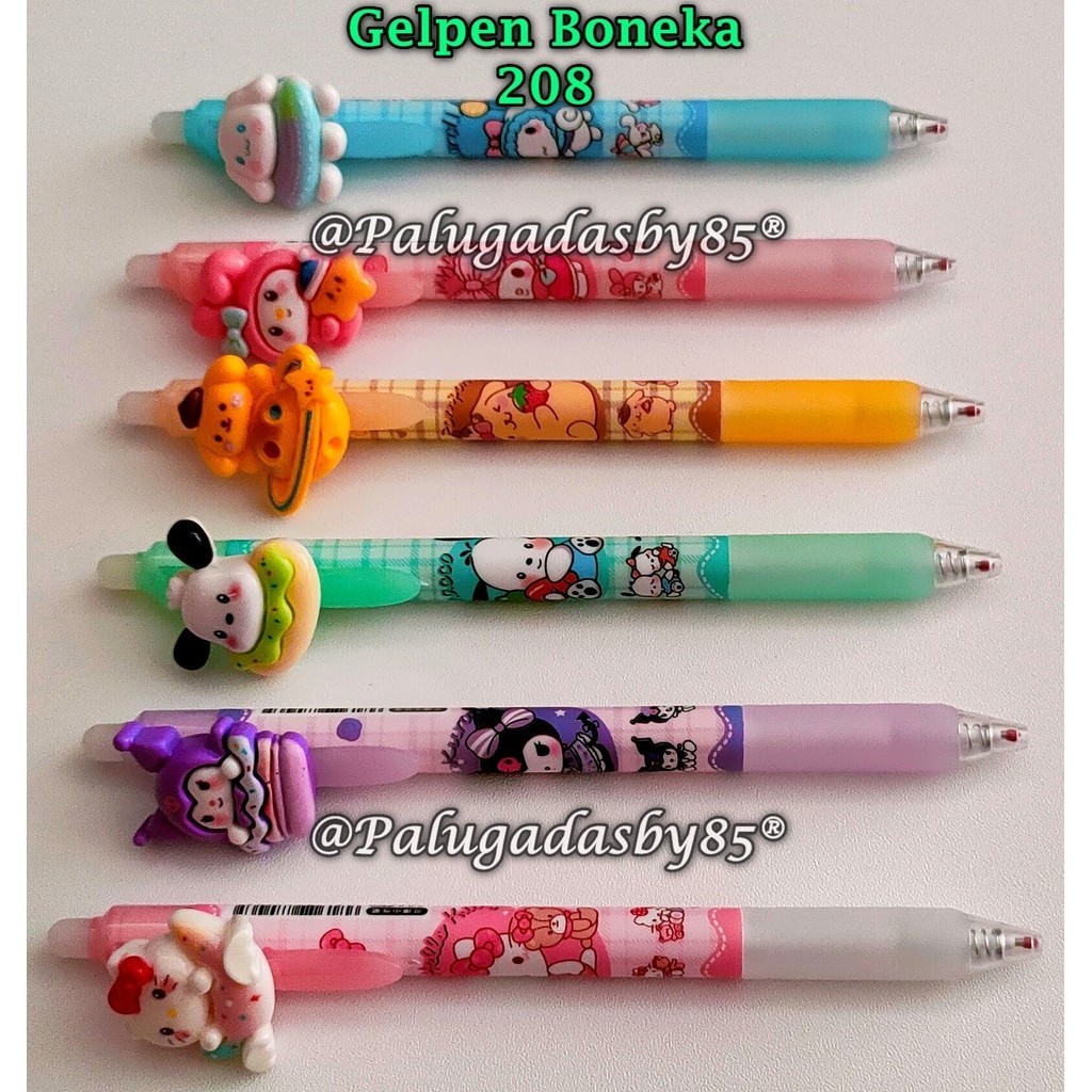 

(1 Biji) Bolpen Sanrio 208 0.5 Gel Pen Hitam BISA DIHAPUS / Erasable Gelpen GXIMP 208 Sanrio