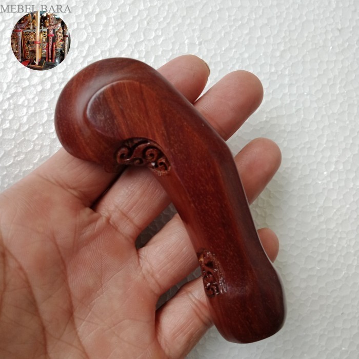 Handle Deder Gagang Keris Kayu Nagasari  Asli Garap Alus antik