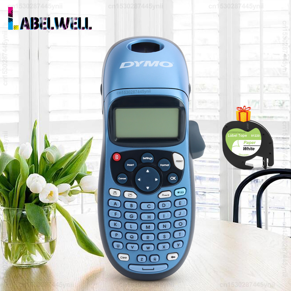 

Dymo LT-100H Label Printer Portable Dymo LetraTag LT100H Label Maker Self-adhesive Labeling Machine with LT 91200 Label Tape