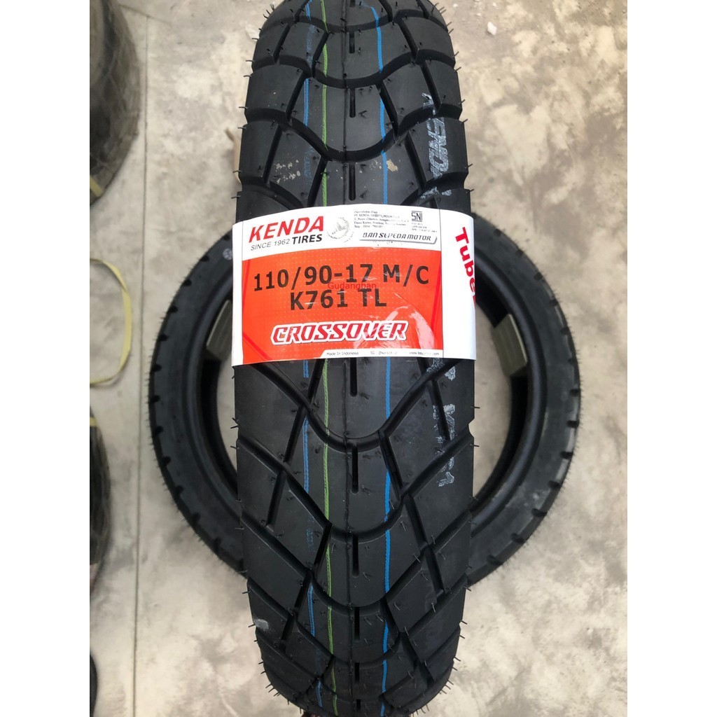 ( RING 17 ) K761 ~ 110 90 17 KENDA Ban Luar Semi trail Motor SPORT Ninja TUBELESS FREE PENTIL