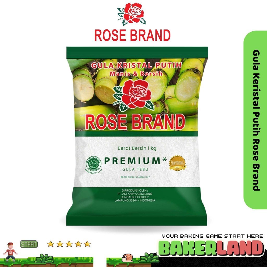 

Rose Brand Gula Kristal Premium 1KG / Gula Kristal Premium / Gula Pasir 1kg / Gula Pasir Rose Brand