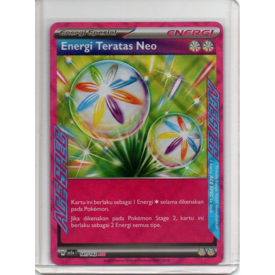 Energi Teratas Neo (Full Holo) - 141/142 ACE Indonesia Pokemon Original TCG 2024