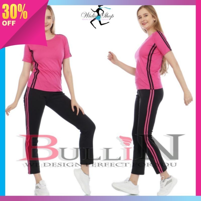 Pakaian Olahraga Murah Kekinian Keren Style Korea Terbaru / Set olahraga wanita atasan pendek | Bull