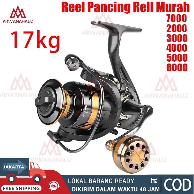 REEL PANCING METAL DEUKIO AR 2000 3000 4000 6000 7000 13BB+1BB MAX DRAG 13KG 17KG