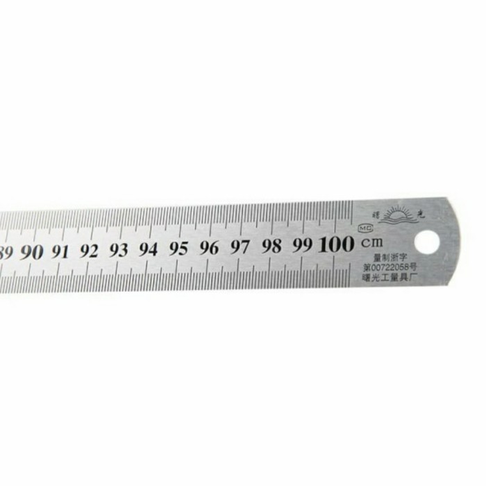 

NB penggaris besi stainless ukur pola jahitan 1 meter