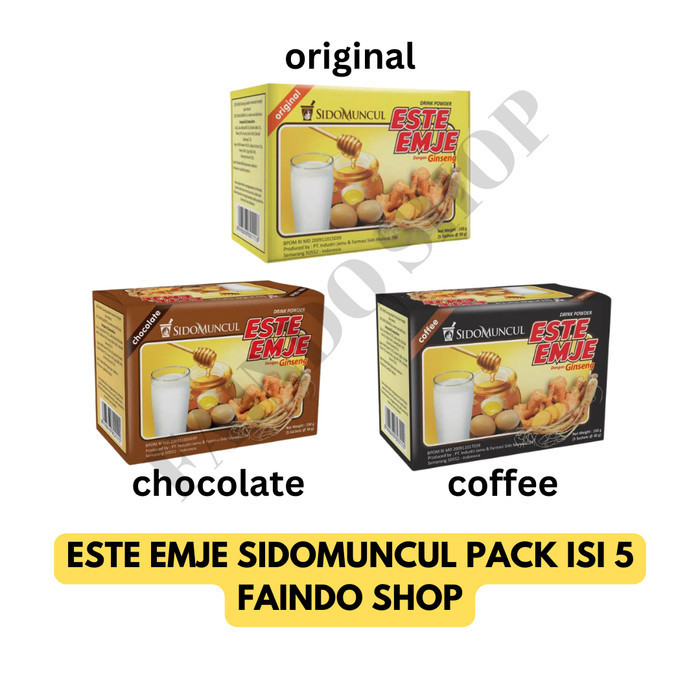 

STMJ Este Emje Sidomuncul Original, Coklat, Kopi Pack Isi 5 Sachet