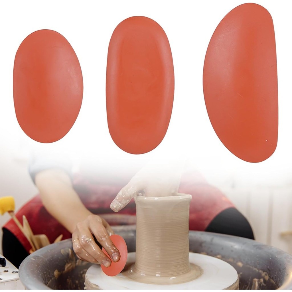 

3pcs Clay Rib Ceramic Rib Soft Rubber Clay Sculpting Tool Scrapers Pottery Tools Clay Shaping Tool for Artists Modeling Ceramic