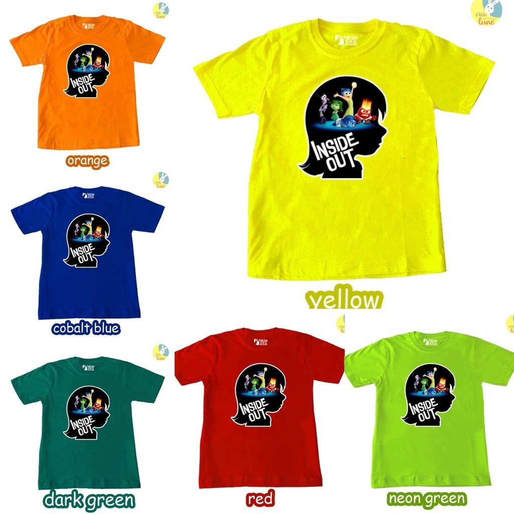 Kaos ANAK Inside Out 2 PROMO READYSTOCK PREMIUM SEPATU DISKON HITAM PUTIH BRANDED ACARA COD SANDAL C