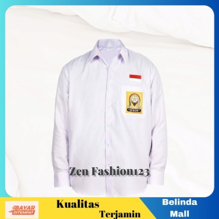 

⭐COD⭐ MURAH Baju Seragam SMP Putih Lengan Panjang 17