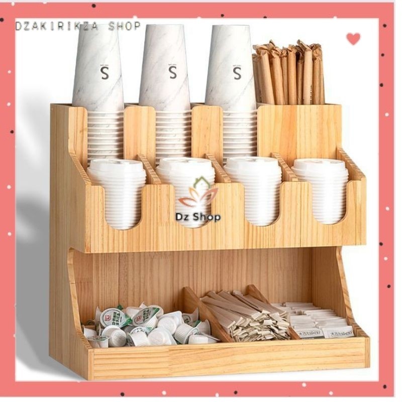 Rak Cup Kopi Susun 3 Kayu Solid | rak cup kopi susun 3,rak cup kayu 011