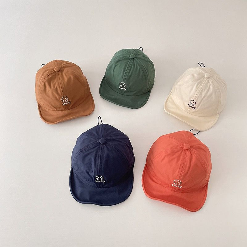 0-4 tahun | Topi baseball Anak unisex / Kupluk bayi lucu Motif LUCKY SMILE