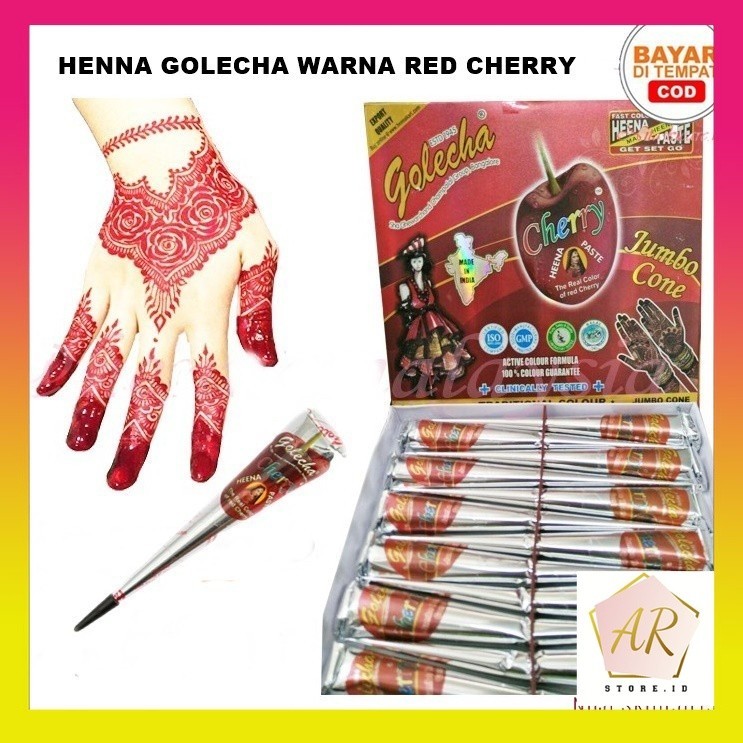 Golecha Henna Cherry Red Warna Cherry Hennai