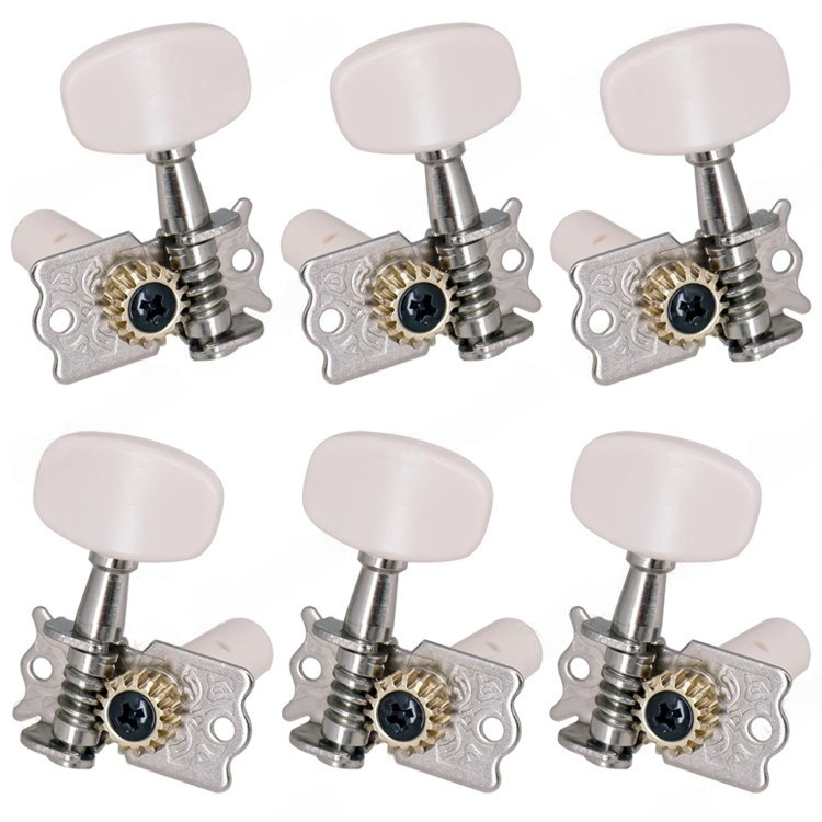 Knob Senar Gitar Klasik Kayu Terbuka - Putar Senar, Senar Semi, Knob Senar Menguap, Kolom Plastik Ke