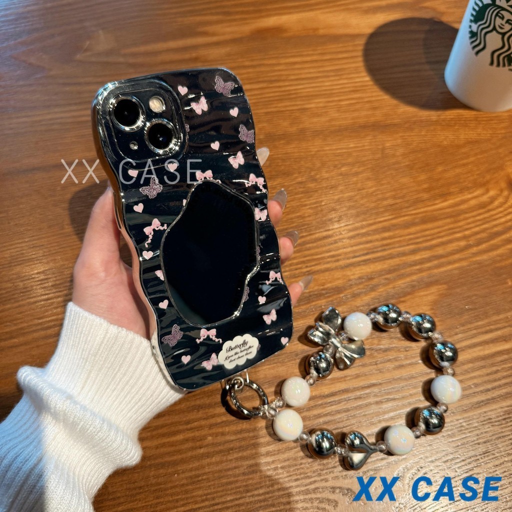 Casing Ponsel Cermin Gelombang untuk iPhone 15 14 13 12 11 Pro Max 8 7 Plus IPhone Xs Max XR X XS Ca