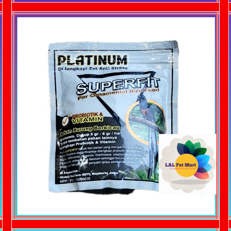 SUPERFIT PLATINUM VOER PUR PAKAN BURUNG MACET MALAS BUNYI