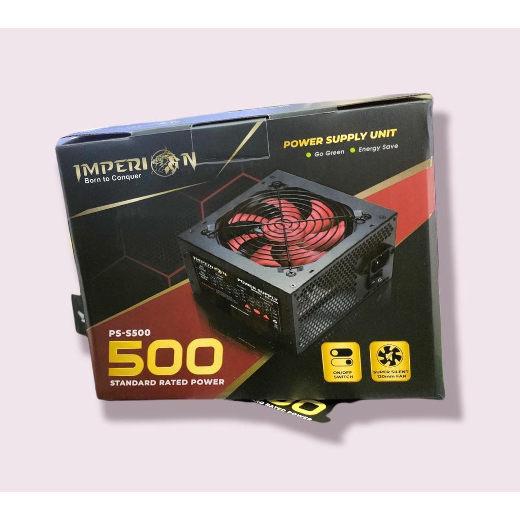 POWER SUPPLY GAMING IMPERION 500W / PSU PC KOMPUTER 500 WATT