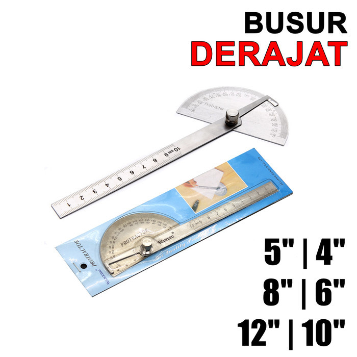 

YM99 Busur Derajat Protactor Alat Ukur Sudut Penggaris Sudut Derajat Mistar - 4 inchi