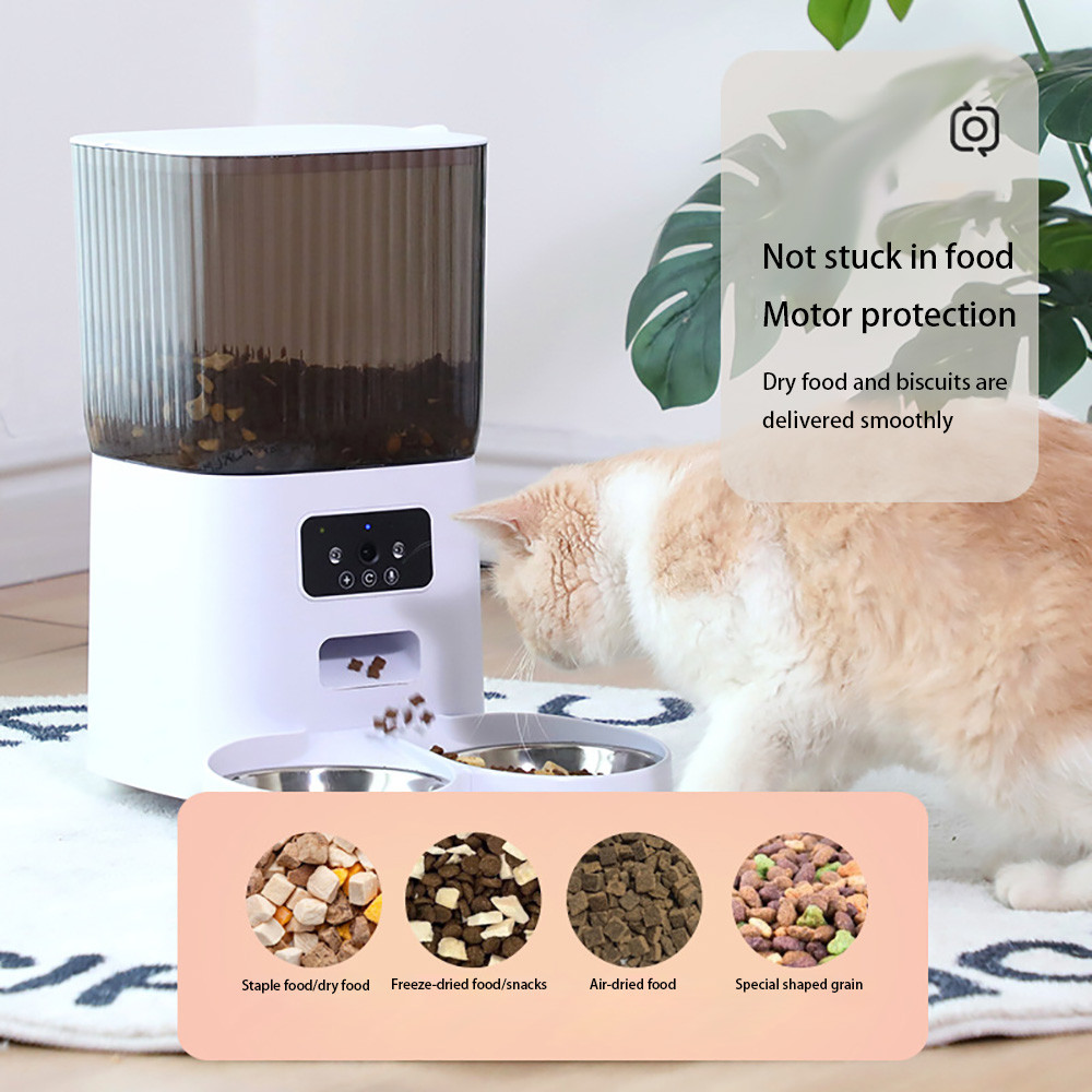 5L Smart WiFi APP Camera Automatic Pet Feeder Cat Food Dispenser Video Smart Feeder For Cats Dogs Pe