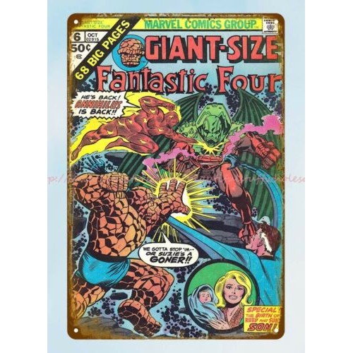 

retro rustic signs 1975 comics metal tin sign